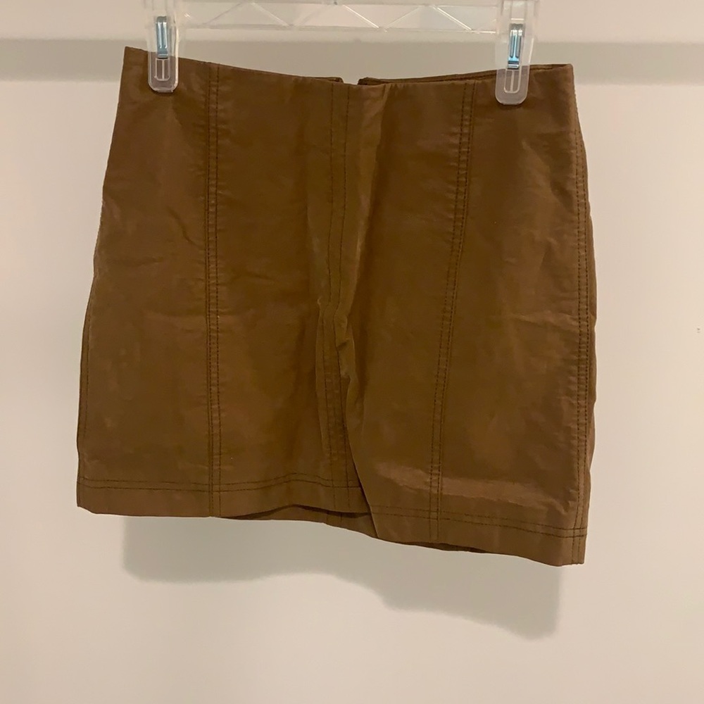 Free People Leather Skirt